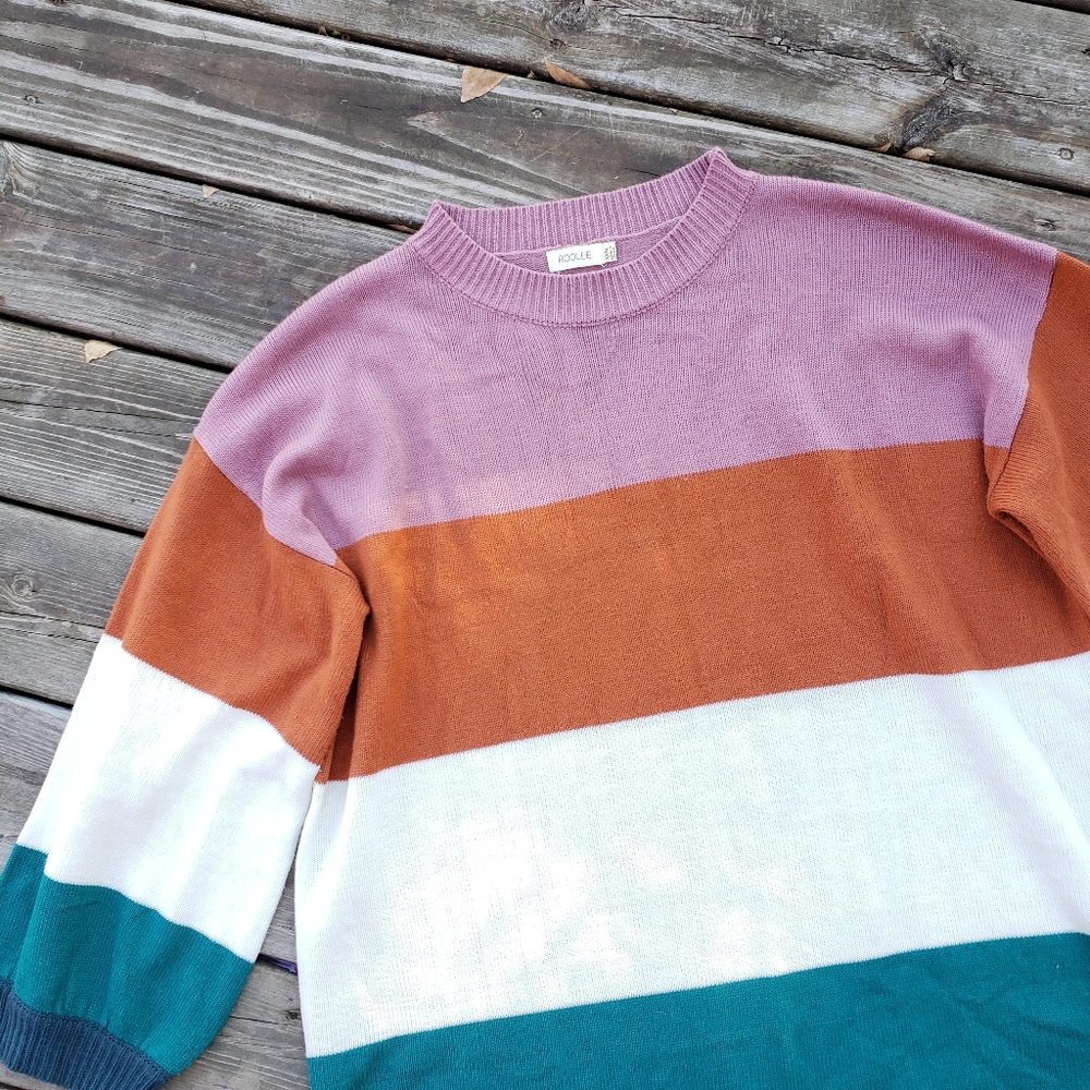 Roolee | Striped Colorblock Sweater